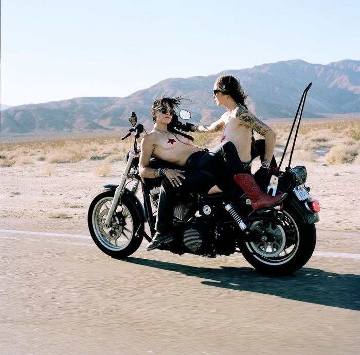 Girls on a motorcycle in Djibouti